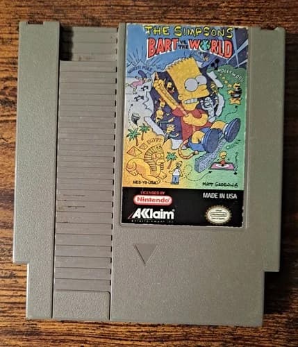 The Simpsons: Bart vs. the World (NES, 1991) LOOSE CART ONLY CLEANED & TESTED