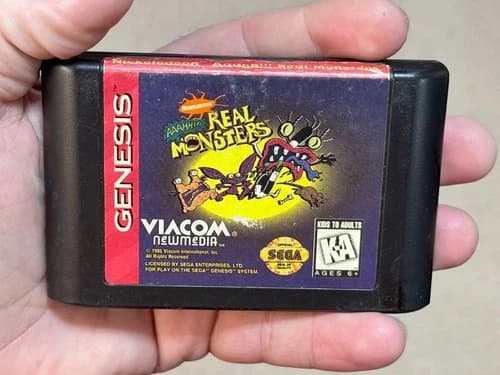 AAAHH Real Monsters - Authentic (Sega Genesis) Game Cartridge - Tested