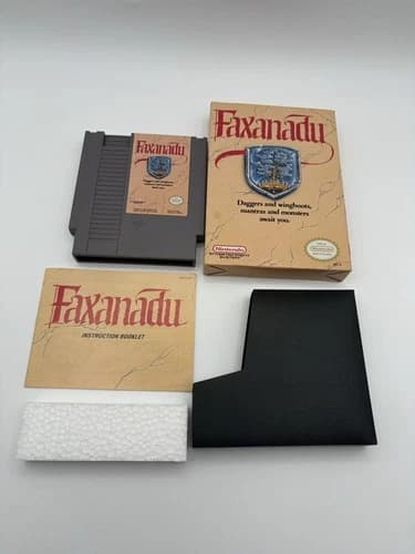 Faxanadu Nintendo NES 100% Complete CLEAN BOX AUTHENTIC - Tested CIB