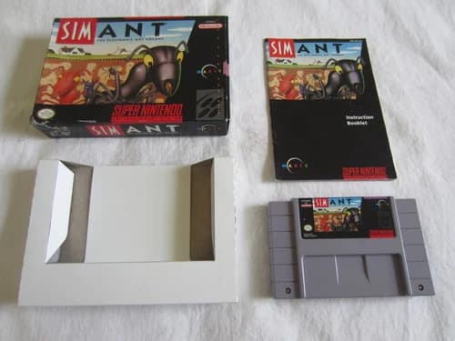 SimAnt (SNES) Super Nintendo CIB Complete Box Sim Ant 1993 Maxis SAVES RARE #2