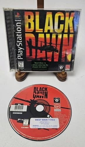 Black Dawn PlayStation PS1 Complete CIB Tested Back Label