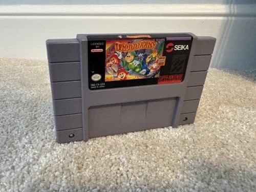 Super Nintendo SNES Troddlers Video Game Tested Working