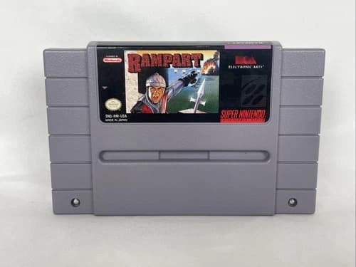 Rampart SNES Super Nintendo Authentic Pins Cleaned Tested & Works