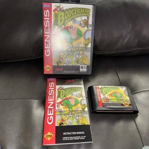 Boogerman: A Pick and Flick Adventure Sega Genesis - Complete Cib