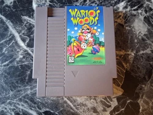 Wario's Woods Nintendo NES Authentic Tested Contacts Cleaned
