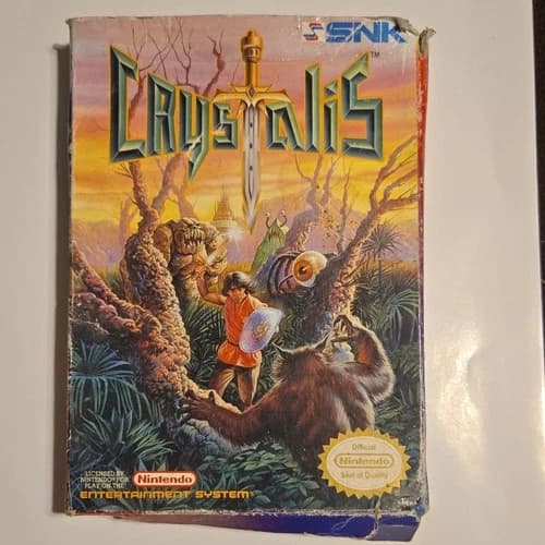 SNK Crystalis Nintendo NES Game with Original Box and Manual