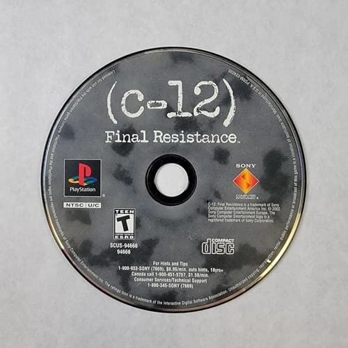 C-12 Final Resistance - Loose Sony PS1 Playstation 1 Disc