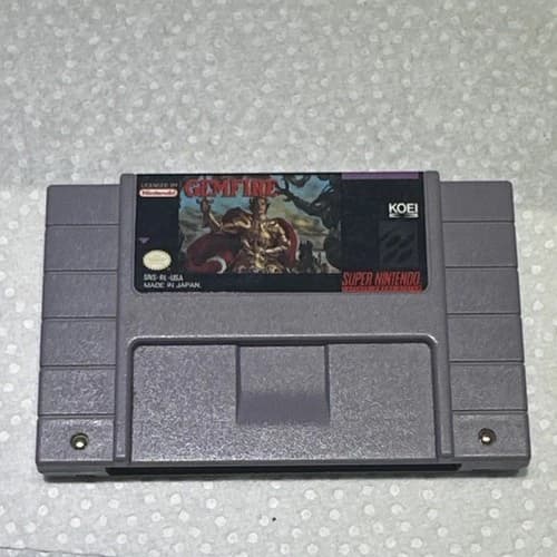 KOEI Gemfire Super Nintendo SNES Game, Battery Save, NTSC-U/C