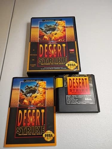Desert Strike: Return to the Gulf (Sega Genesis, 1992) Complete CIB Tested