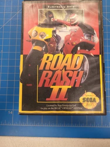 Sega Genesis Road Rash II Complete In Box CIB Game Authentic Cartridge EA