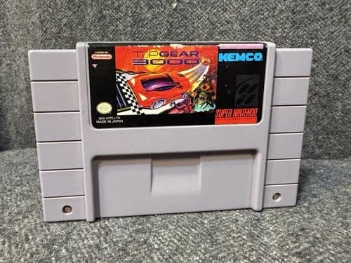 Super Nintendo SNES Top Gear 3000 Video Game Cartridge - Tested Working
