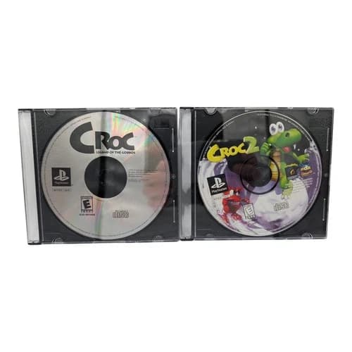 Croc 1 & 2 PS1 PlayStation 1 Disc Only Tested & Working