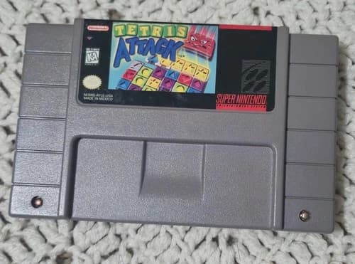 Tetris Attack (Nintendo SNES, 1996) Cart Only Authentic TESTED