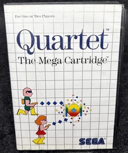 Quartet (Sega Master System) CIB W/ Game Catalog Good Condition