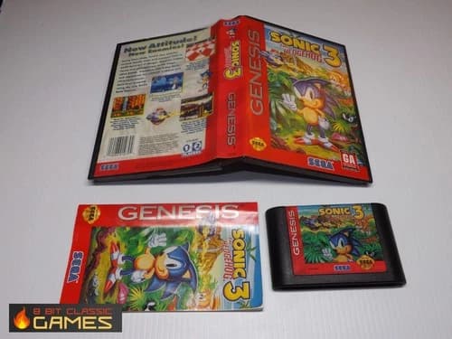 Sonic the Hedgehog 3 - COMPLETE BOX - Sega Genesis - 58a