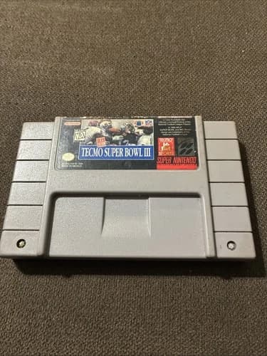 Tecmo Super Bowl III 3 (Super Nintendo SNES, 1995) Cartridge Only TESTED/WORKS