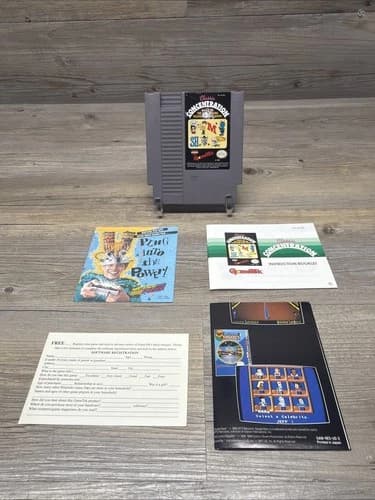 Nintendo NES Classic Concentration Tested Authentic Cartridge With Manuals