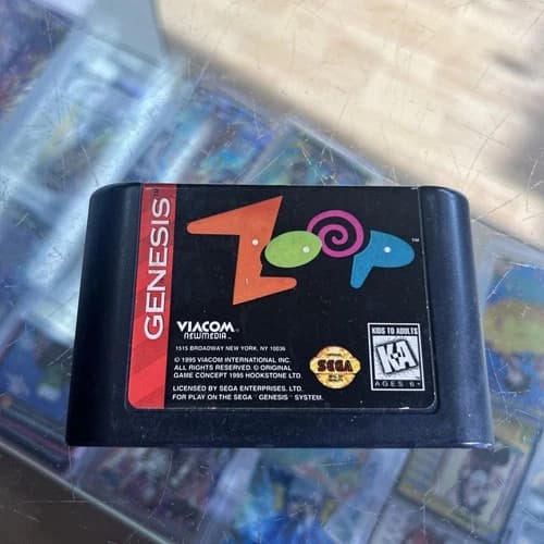 Zoop Sega Genesis Video Game Cart 1995