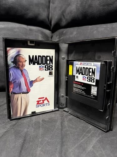 MADDEN NFL 98 SEGA GENESIS VIDEO GAME CIB COMPLETE WITH ORIGINAL CASE AND MANUAL