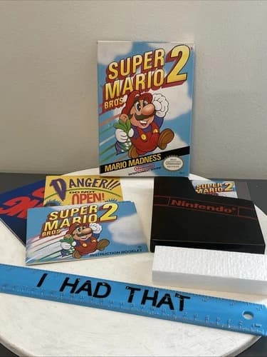 Super Mario Bros. 2 (Nintendo NES, 1988) CIB Complete Tested & Working