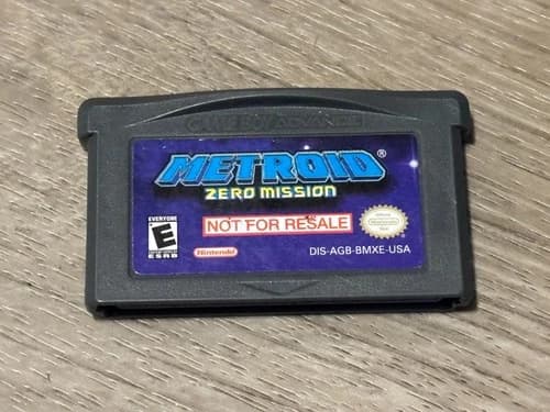 Metroid Zero Mission Not for Resale NFR Nintendo Game Boy Advance GBA Authentic