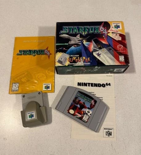 Star Fox 64 for Nintendo 64 (N64) Game/Box/Manual/Rumble Pak Tested & Working