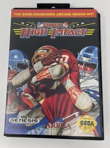 Super High Impact (Sega Genesis, 1992) Complete Cib With Manual Tested & Working