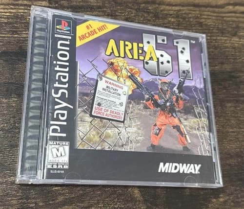 Area 51 (Sony PlayStation 1, PS1) Complete Black Label With Manual