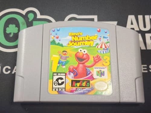 Elmo's Number Journey Nintendo 64 N64 Game Cartridge Authentic Tested Working