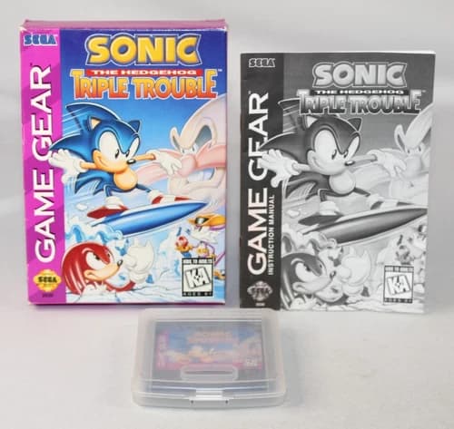 Sonic The Hedgehog: Triple Trouble Sega Game Gear Complete CIB Good Condition!