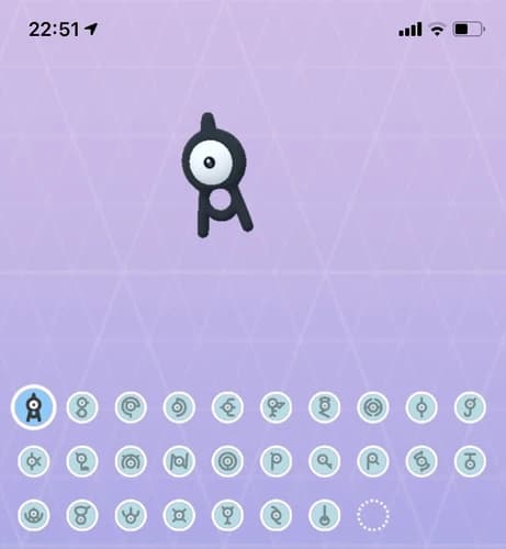 Unown A B C D E F G H I J K L M N O P R S T U V W X Y Pokemon Gen2 Go Johto