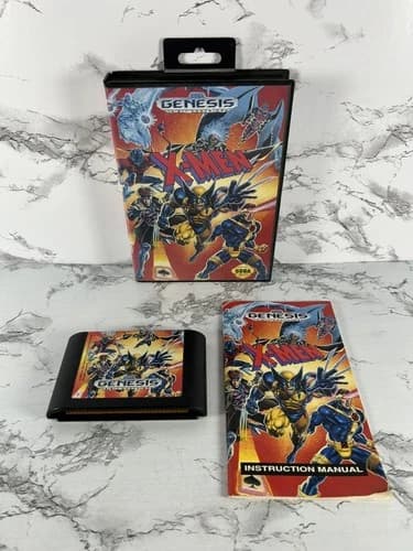 X-Men (Sega Genesis, 1993) Authentic Complete W/ Manual CIB
