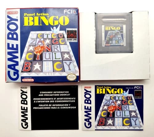 Panel Action Bingo (Nintendo Game Boy NGB, 1993) COMPLETE CIB Authentic Tested!