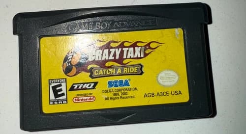 Crazy Taxi Catch A Ride Nintendo Gameboy Advance GBA Sega Tested