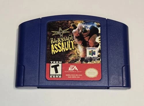 WCW Backstage Assault (Nintendo 64, N64 2000) Authentic Cartridge Only TESTED