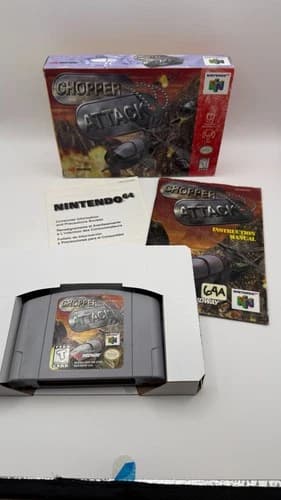 Chopper Attack (Nintendo 64, 1998) CIB complete in box manual helicopter N64
