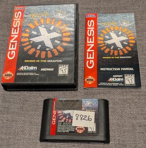 Sega Genesis Game Revolution X CIB Cleaned, Tested, By Acclaim