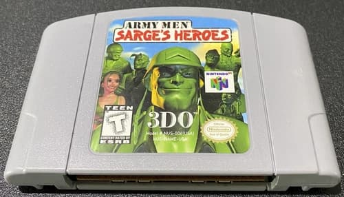 Nintendo N64 Army Men Sarge's Heroes Game Cartridge Tested