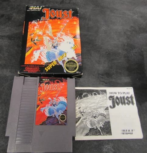 Joust (Nintendo, NES, 1988) Game, Box, manual - Tested Working