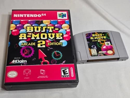 Bust-A-Move 2 Arcade Edition - Nintendo 64 N64 - Cart Only - AUTHENTIC - TESTED
