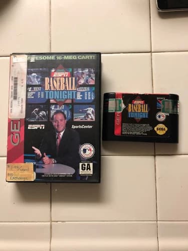 ESPN Baseball Tonight Sega Genesis Video Game Complete in Box