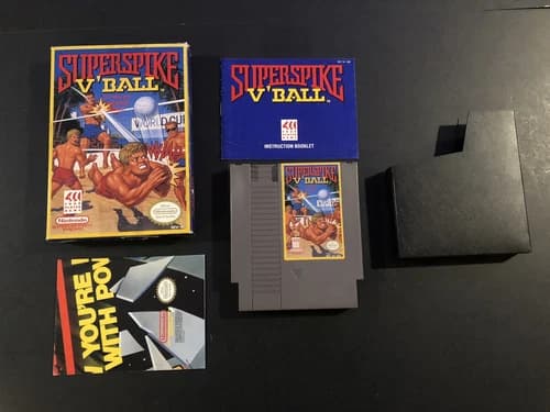 super spike v ball nes cib