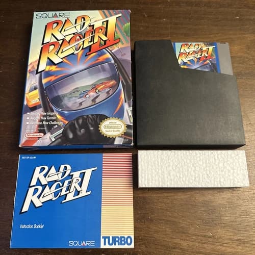 Rad Racer II (Nintendo NES 1990) Complete CIB W- Tested - Authentic