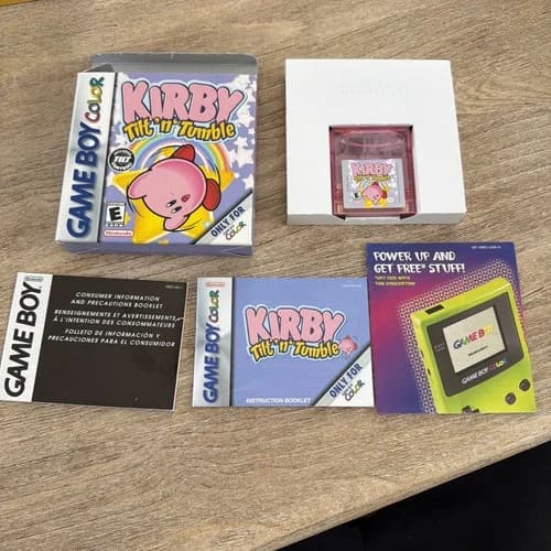 Kirby Tilt 'n' Tumble (Nintendo Game Boy Color, 2001) CIB