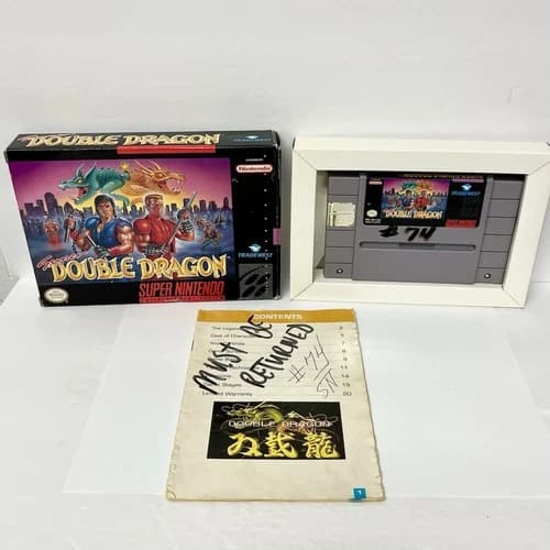 Super Double Dragon Nintendo SNES 1992 CIB Complete in Box Tested
