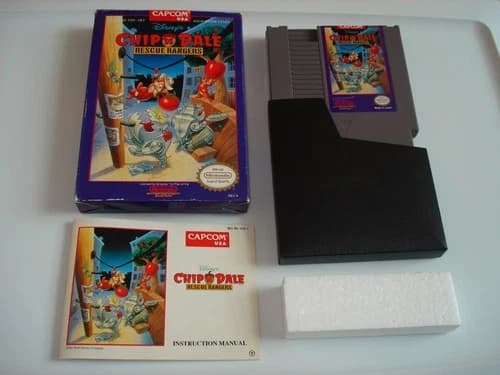 Disney’s Chip 'N Dale Rescue Rangers Complete in Box Manual Nintendo NES CIB