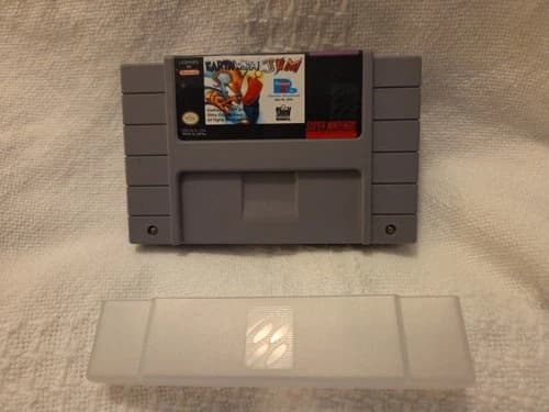 Earthworm Jim Super Nintendo SNES Cartridge Tested WORKS