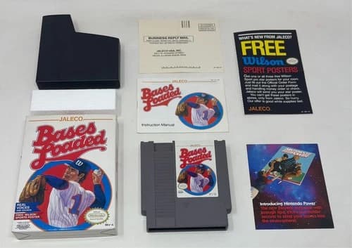 NES NIntendo - Bases Loaded - CIB Complete w/ All Inserts - Tested (1989)