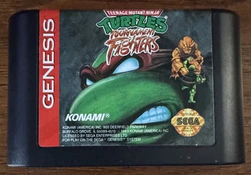 TMNT Teenage Mutant Ninja Turtles Tournament Fighters Sega Genesis USED