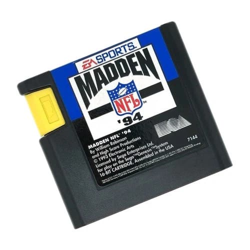 Madden NFL '94 (Sega Genesis, 1993) Video Game Cartridge Only Cleaned, Tested -A